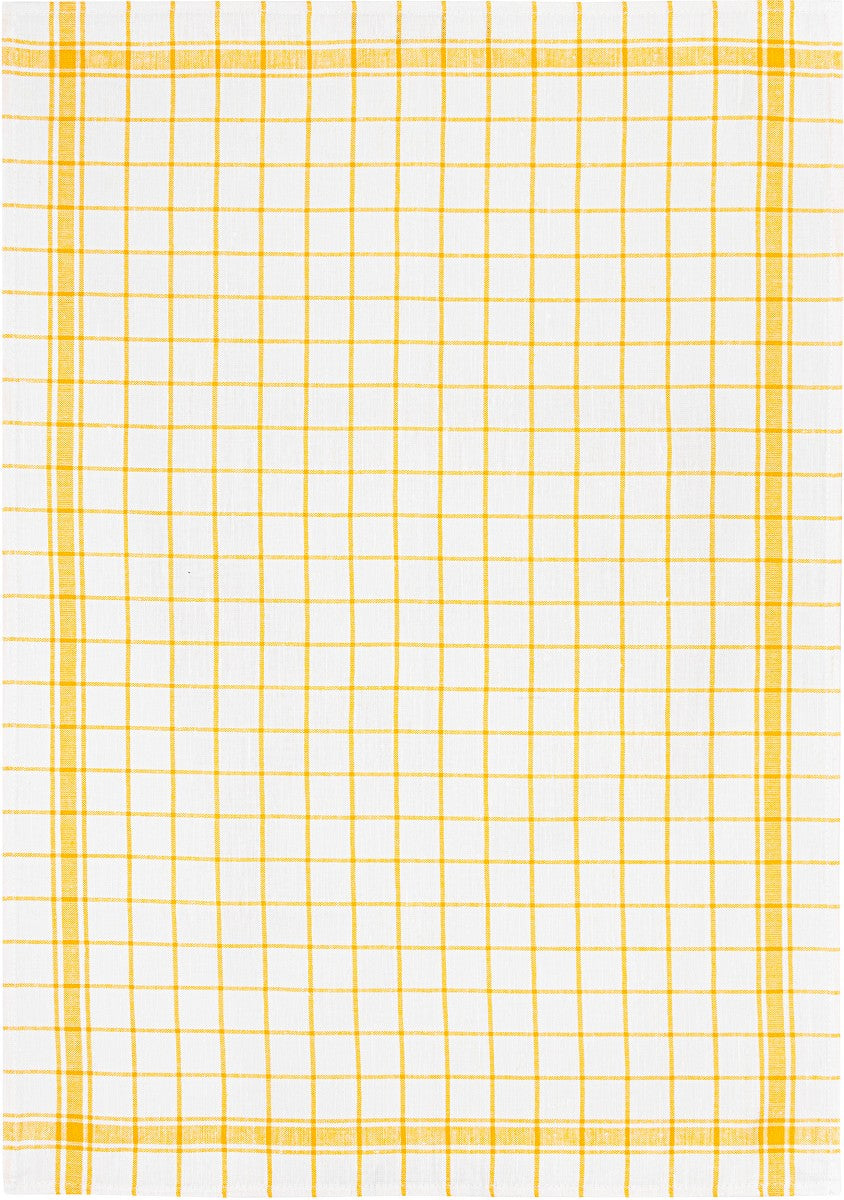 Linge de Cuisine Mi-Fil - Carreaux Jaune