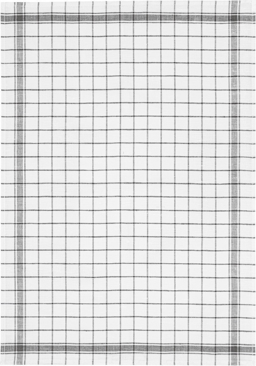 Linge de Cuisine Mi-Fil - Carreaux Anthracite
