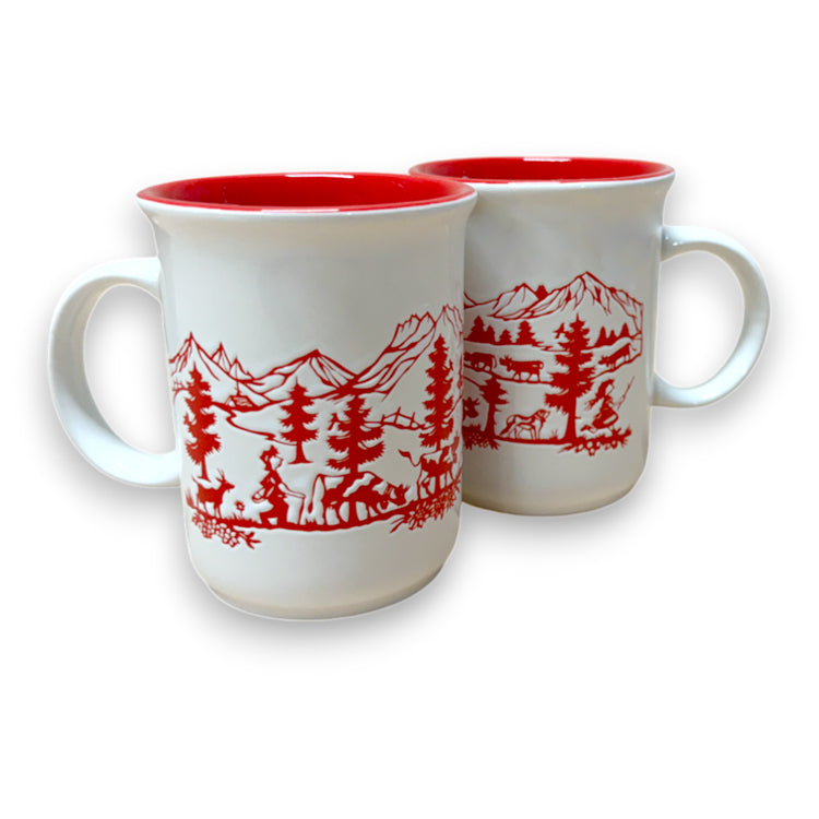 Tasse Poya Rouge et blanc