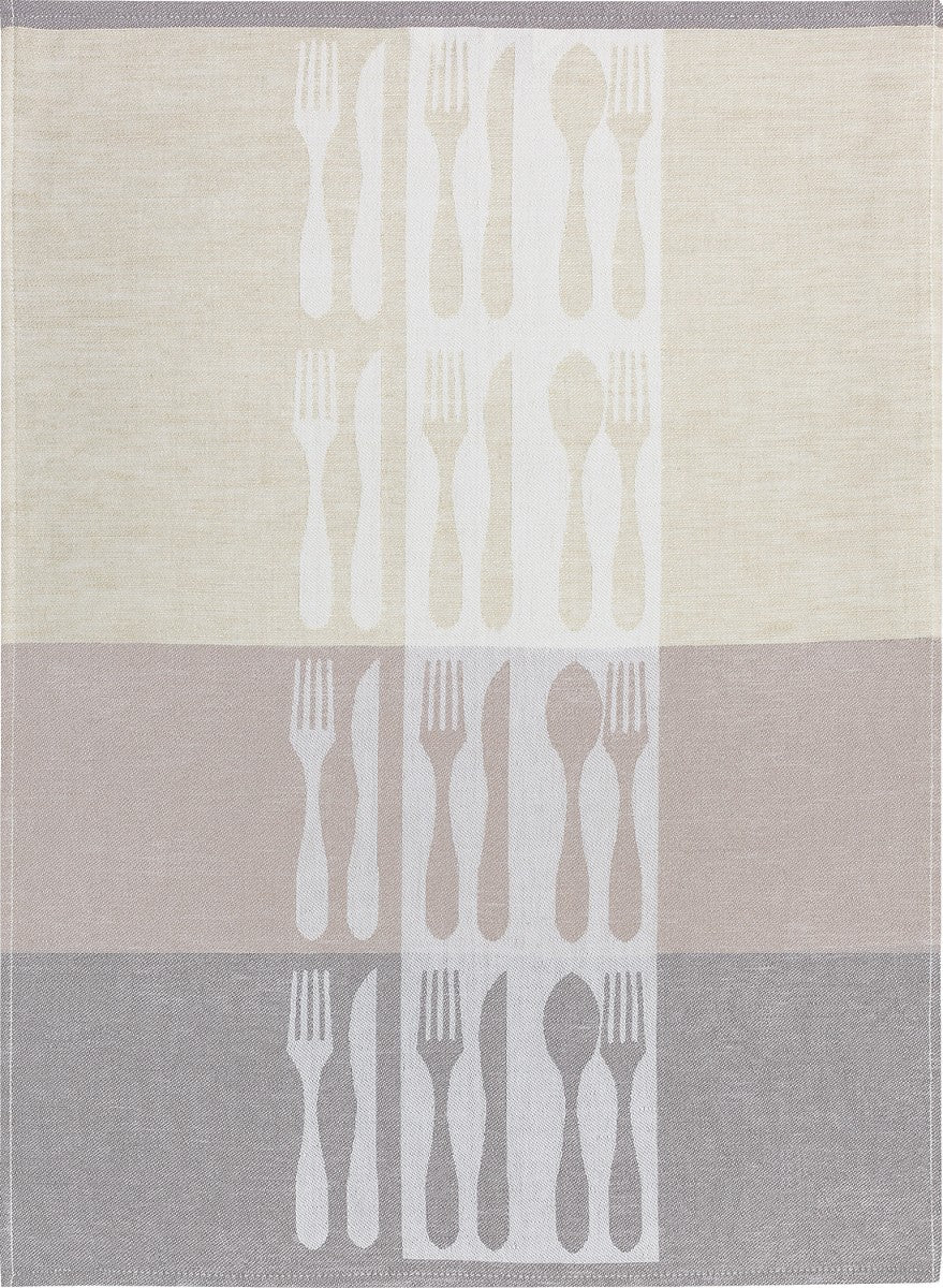Linge de Cuisine Mi-Fil - Coutellerie/Gris