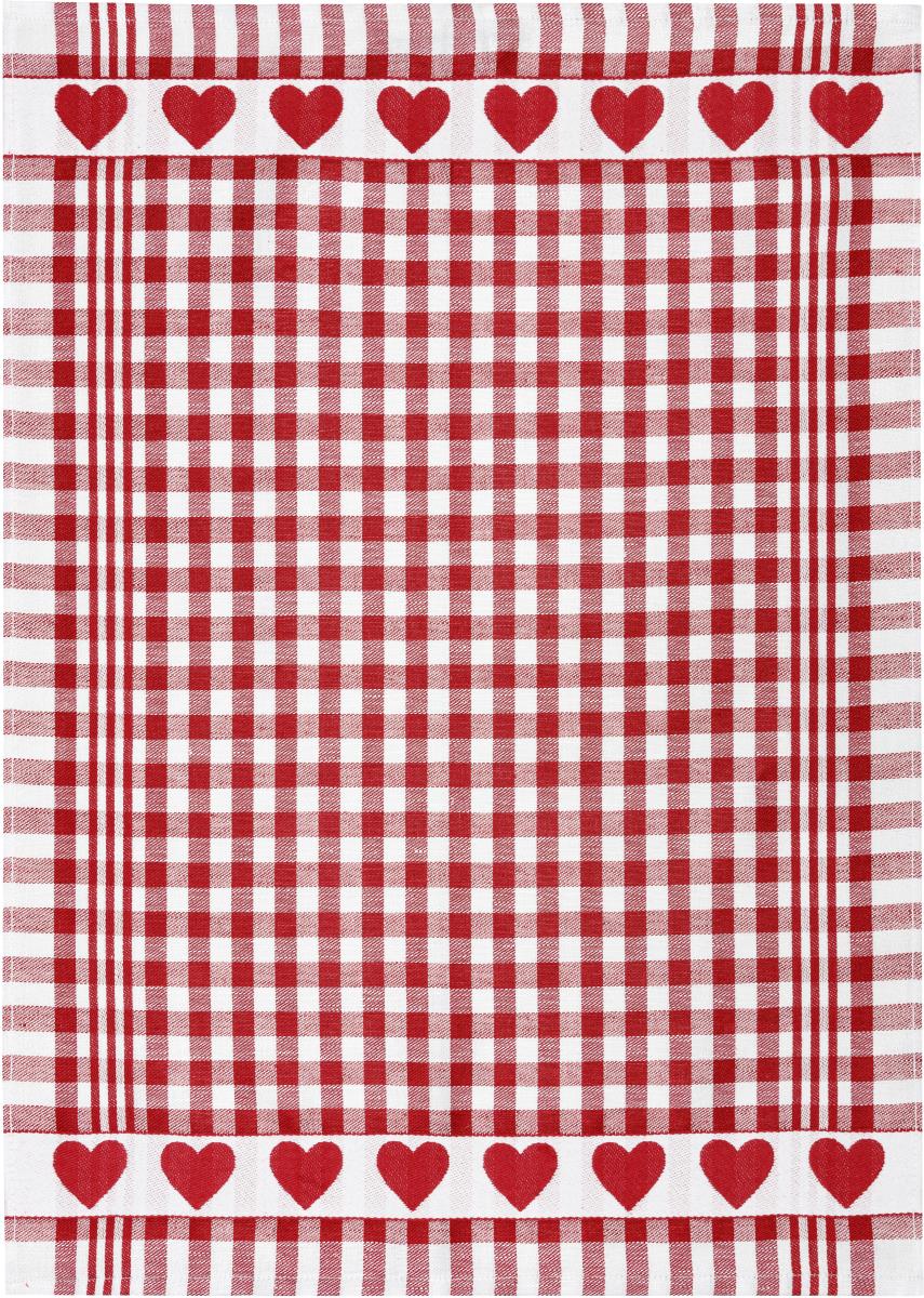 Linge de Cuisine Mi-Fil- Coeurs Vichy
