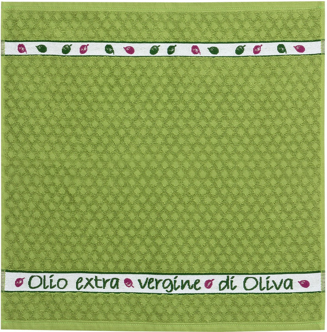 Linge de Cuisine Éponge- Olives Vert