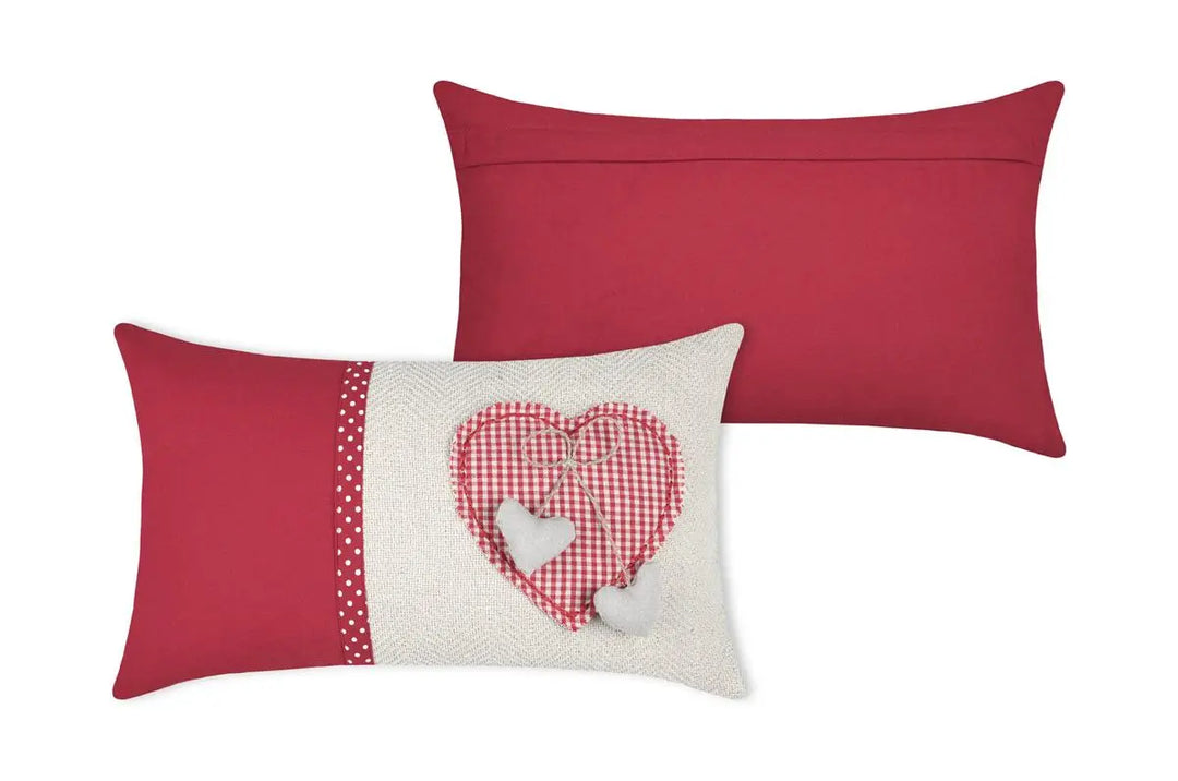 Housse de Coussin- Coeur Vichy