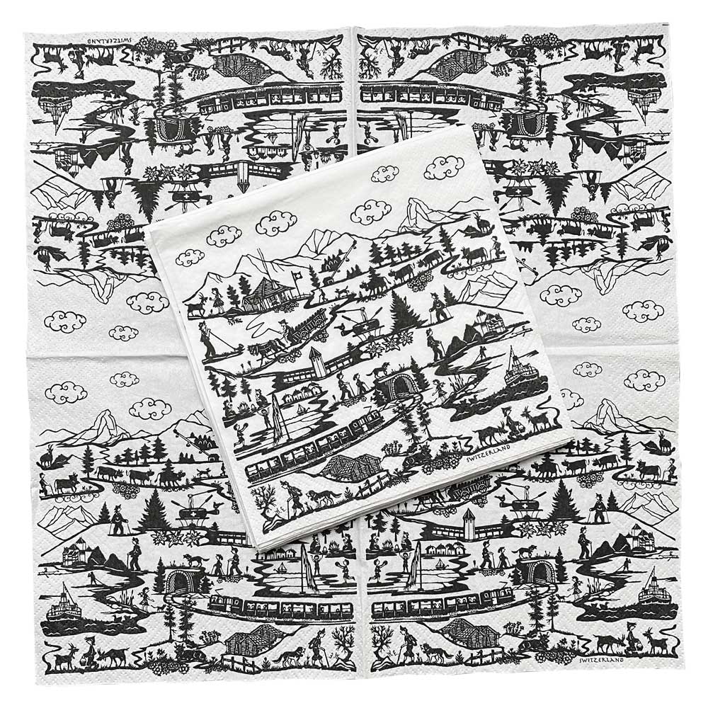 Serviettes papier – Découpage suisse