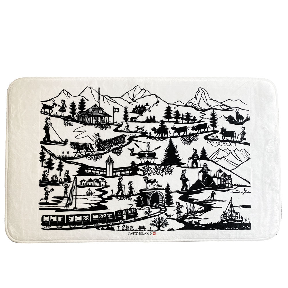 Tapis de bain- Découpage suisse