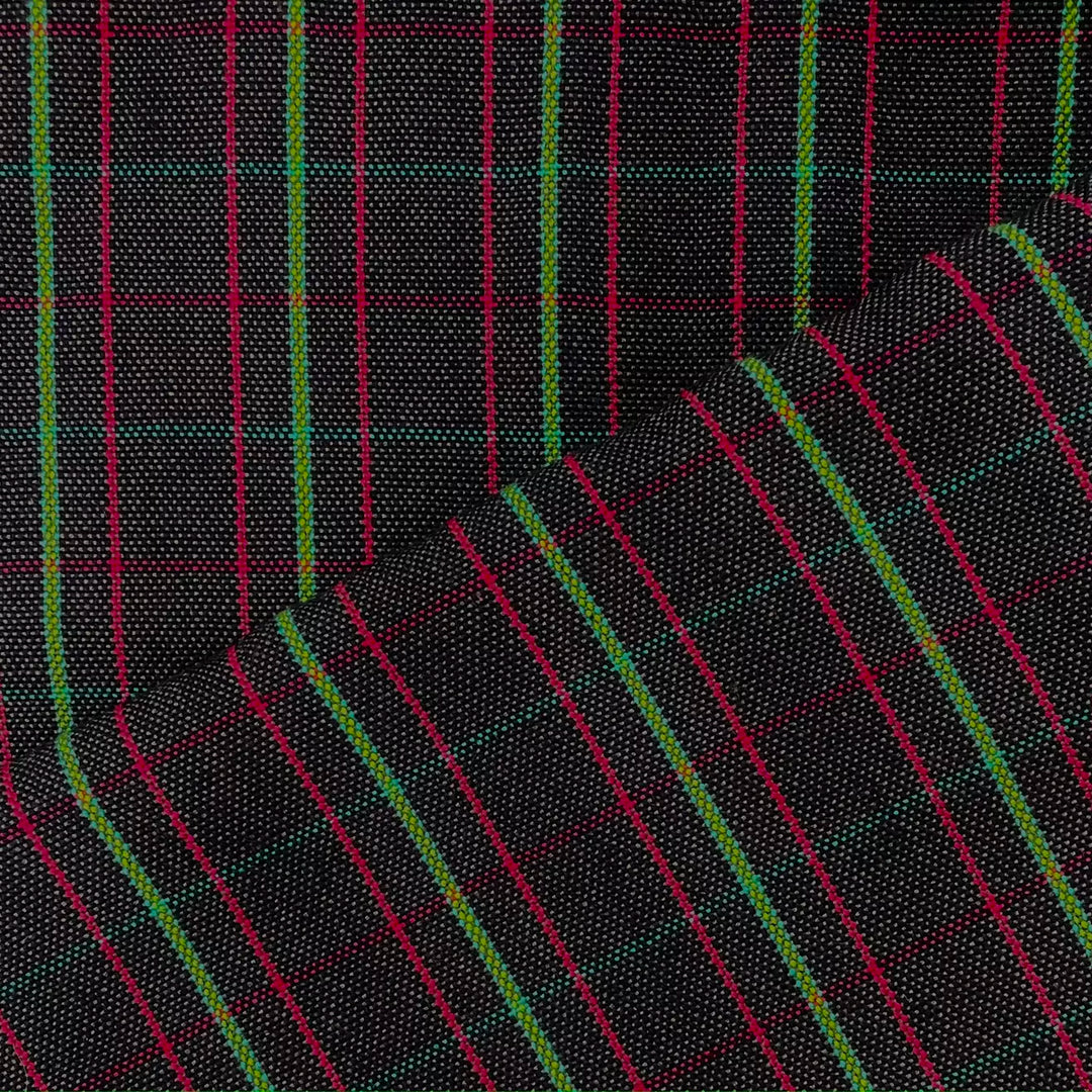 TISSU POUR ROBE DE DZAQUILLON - Noir, Vert, Fuchsia