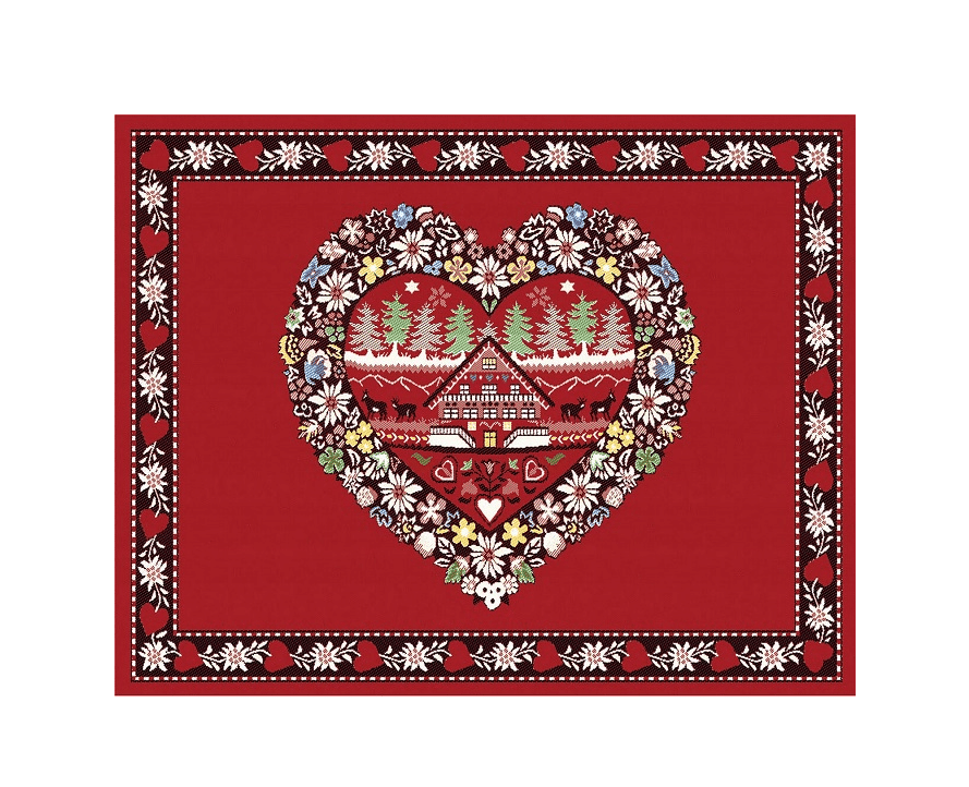 Set de table- Poya rouge