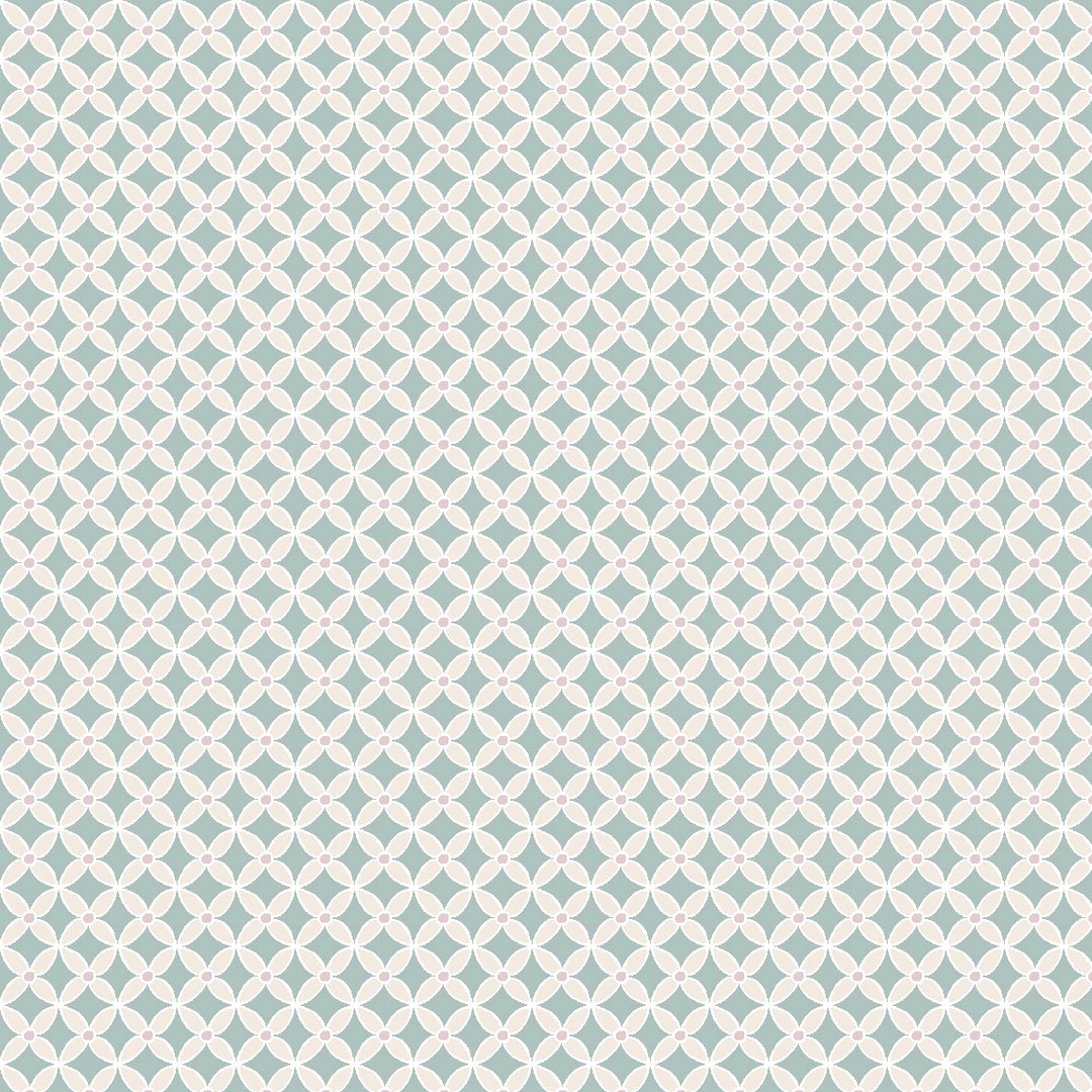 Tissu Coton - Losanges Verts