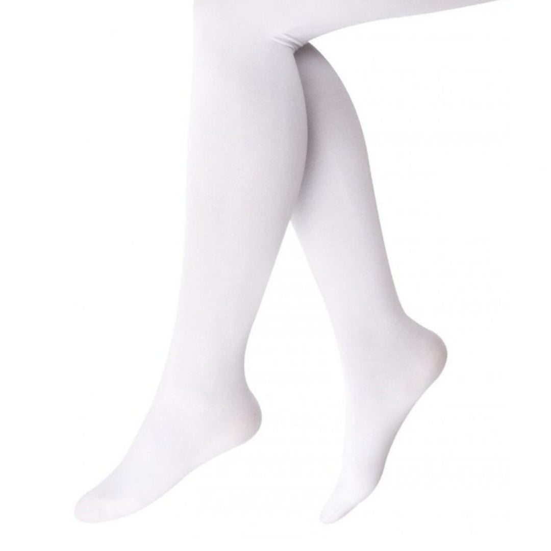Collants blancs opaques en microfibre
