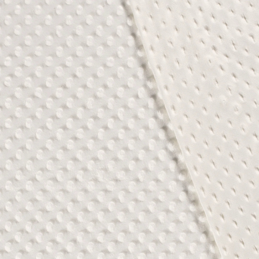 Tissu Minky - Blanc Cassé