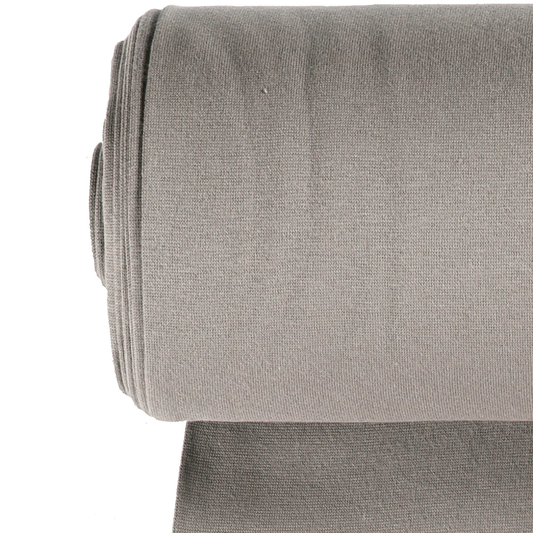 Tissu Jersey tubulaire bord-côte - Gris