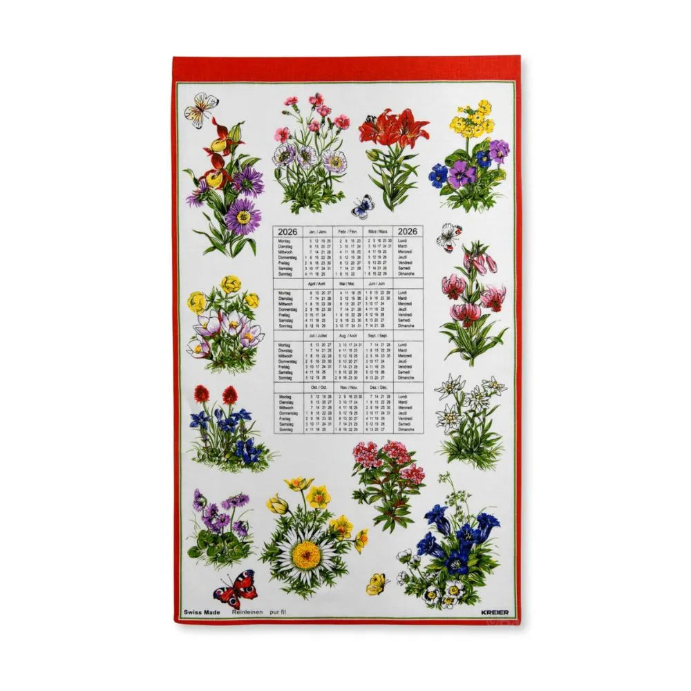 Calendrier en Tissu- Fleurs 2026