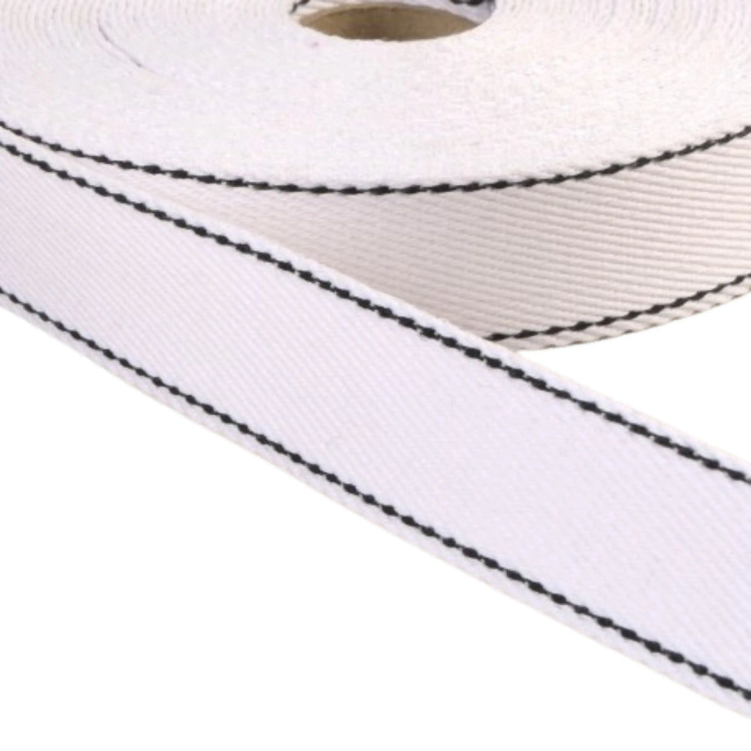 Sangle Coton 30 mm - Blanc Point Sellier