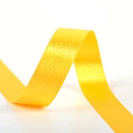Ruban Satin Double Face- Jaune