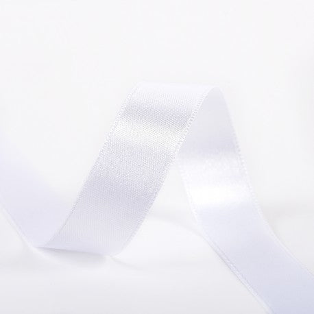Ruban Satin Double Face- Blanc Optique