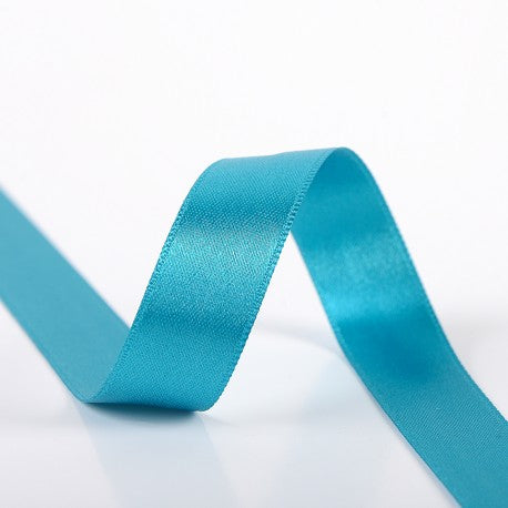 Ruban Satin Double Face- Bleu Turquoise