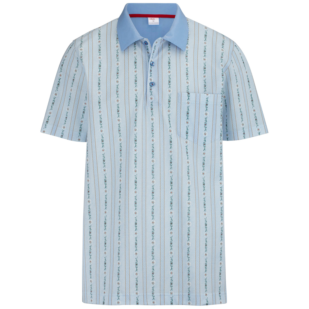 POLO À MANCHES COURTES- Edelweiss Bleu