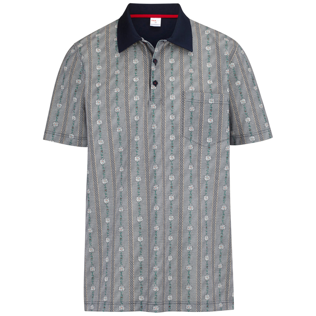 POLO À MANCHES COURTES- Edelweiss Athracite