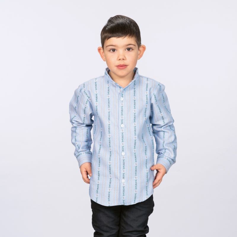 Chemise Edelweiss Enfant- Bleu