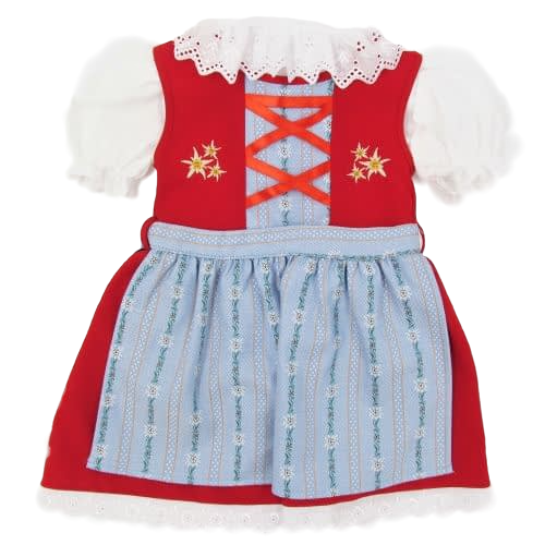 Dirndl Edelweiss- Bleu/Rouge