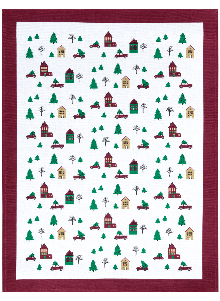 Linge de Cuisine Mi-Fil Noël -Christmas Town II