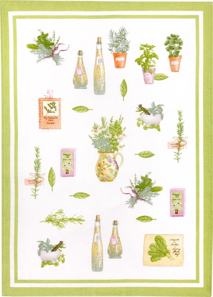 Linge de Cuisine Mi-Fil -Herbes