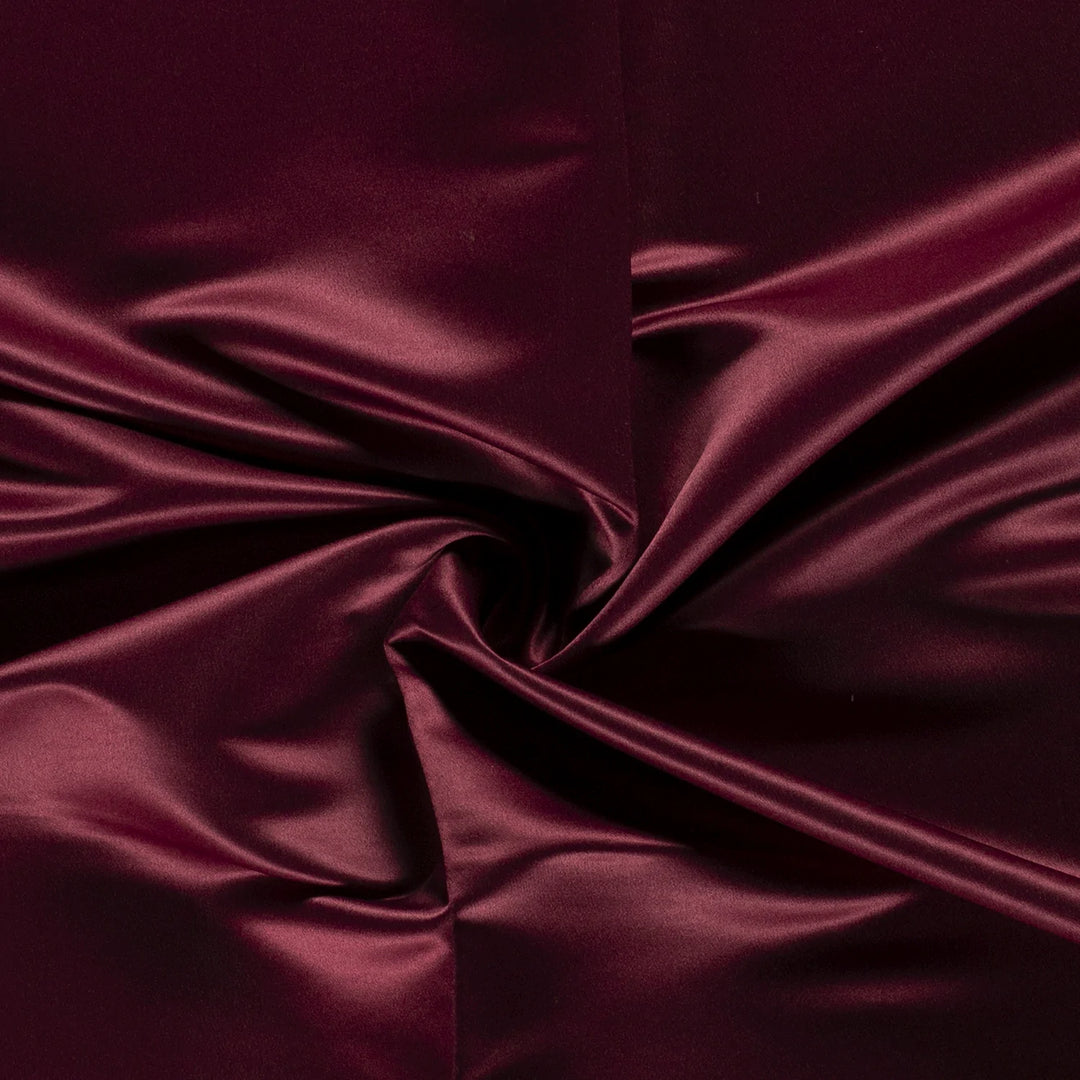 Tissu Satin Duchesse- Bordeaux
