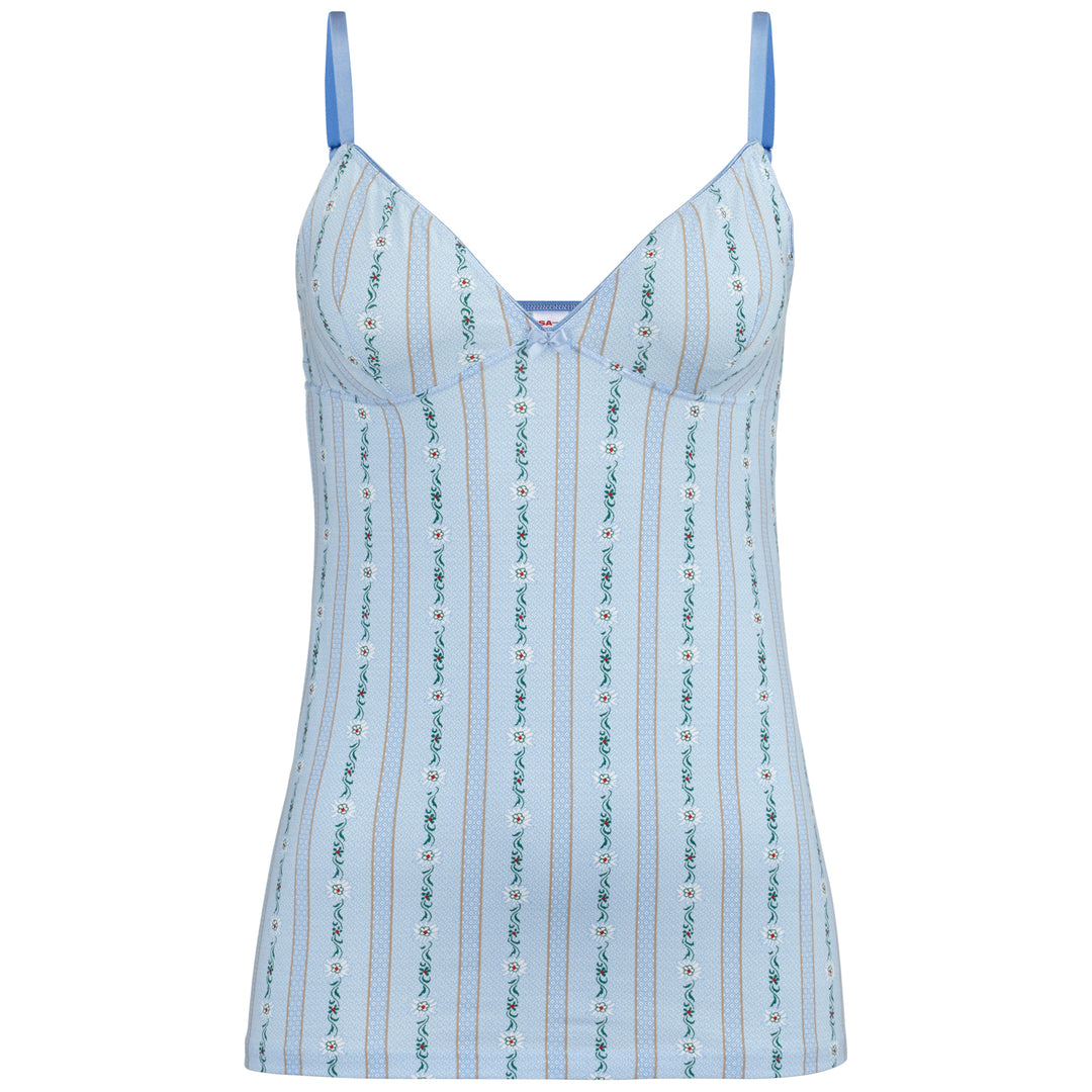 SHIRT À BRETELLES FINES- Edelweiss Bleu