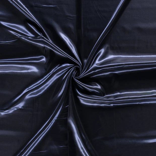 Tissu Satin - Bleu Marine