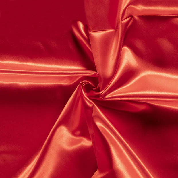 Tissu Satin - Rouge