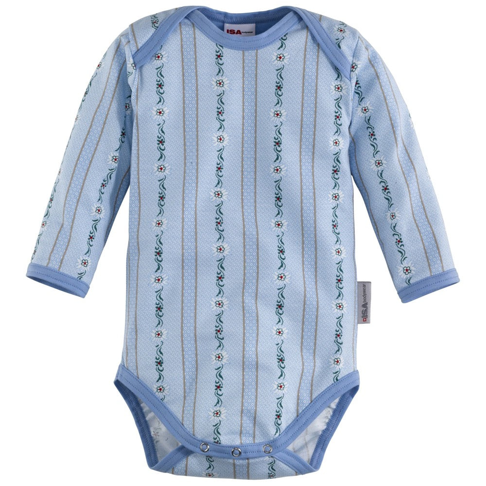 Body Bébé à manches longues- Edelweiss Bleu