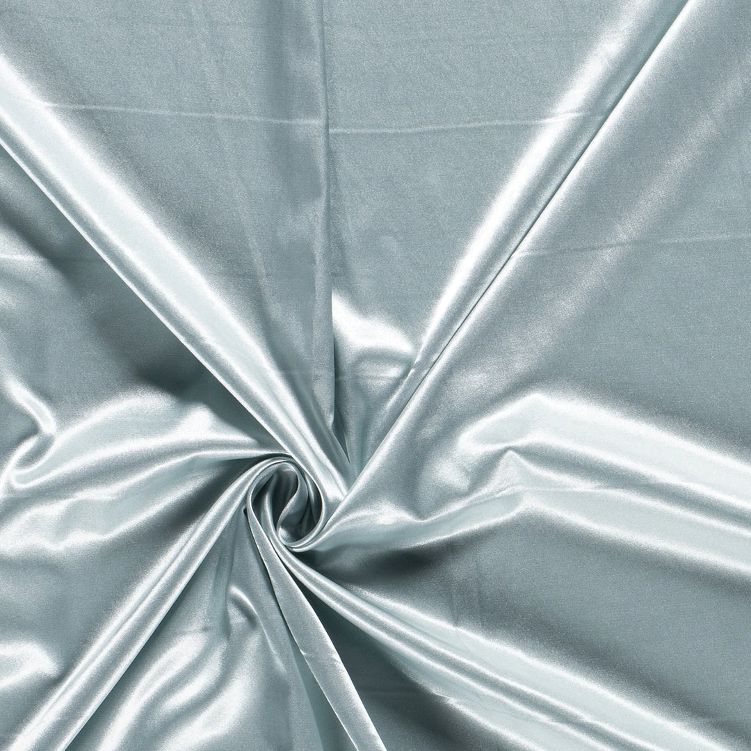Tissu Satin Extensible - Bleu Clair