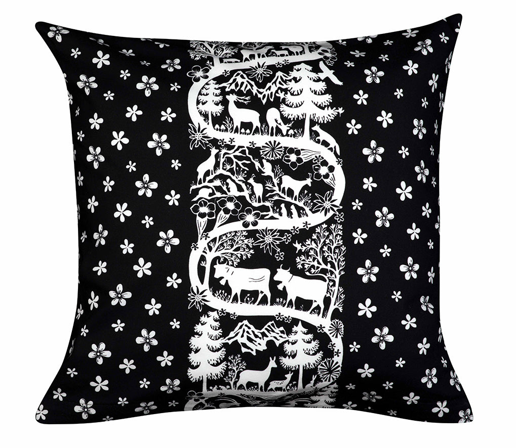 Housse de Coussin- Poya Noir