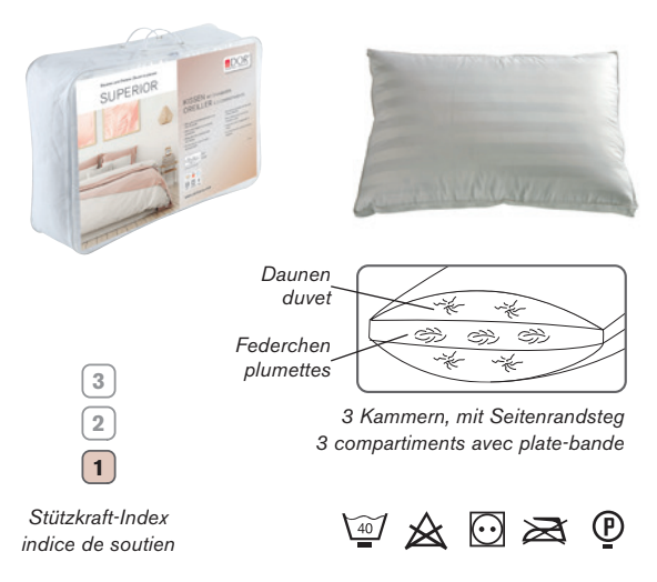 SUPERIOR- Oreiller indice de soutien 1