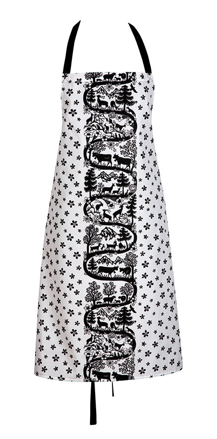 Tablier Poya Découpage suisse - Blanc