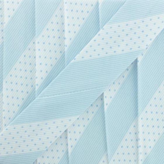Biais Polycoton Pois et Rayures 20/40 mm - Bleu