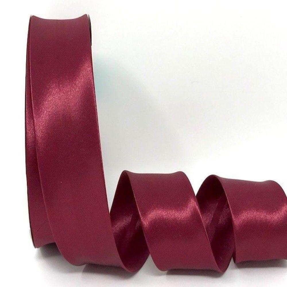 Biais Satin 20/40 mm- Rouge Vin