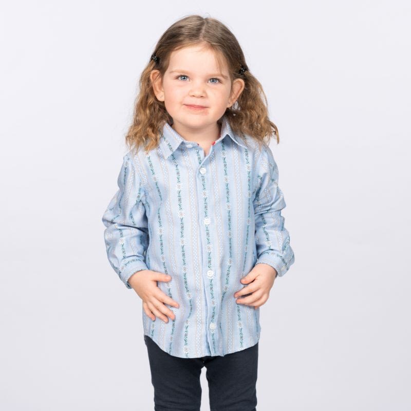 Chemise Edelweiss COOLMAX Enfant- Bleu