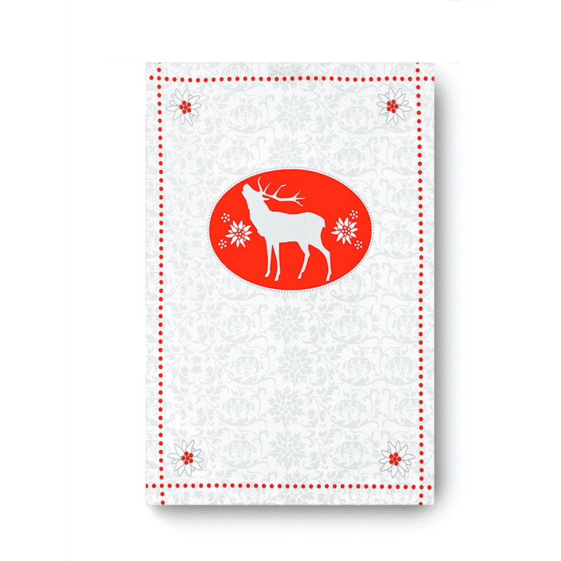 Linge de Cuisine Mi-Fil - Cerf et Edelweiss