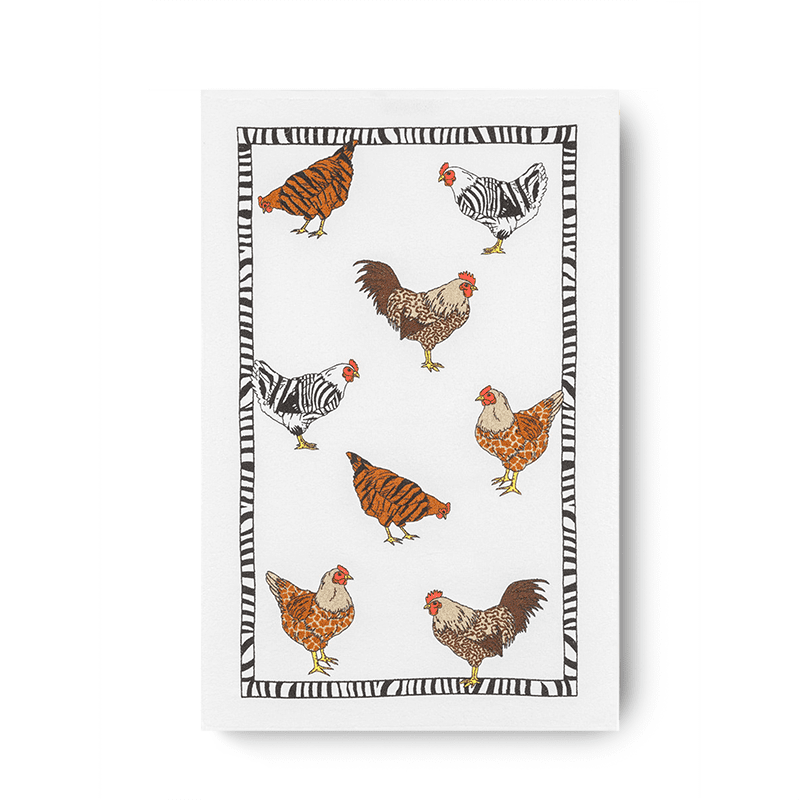 Linge de Cuisine Éponge- Motif Poulets