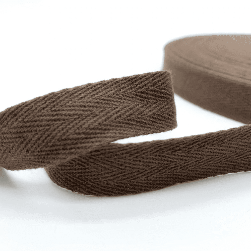 Ruban Sergé 100% coton - Brun Medium