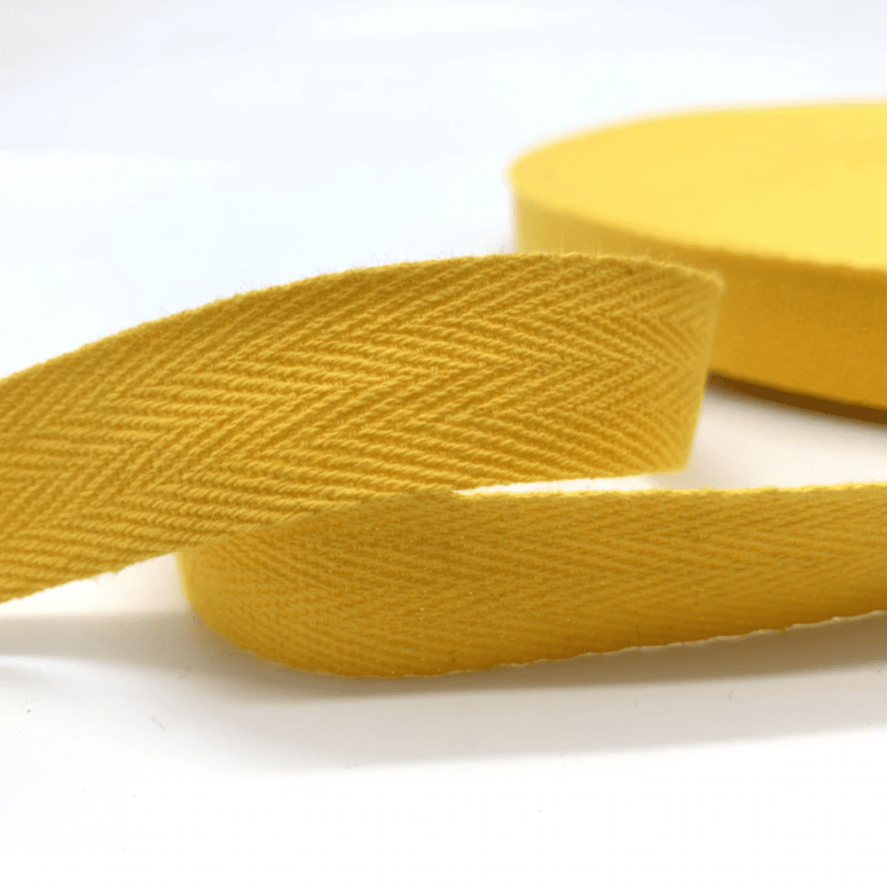 Ruban Sergé 100% coton - Jaune
