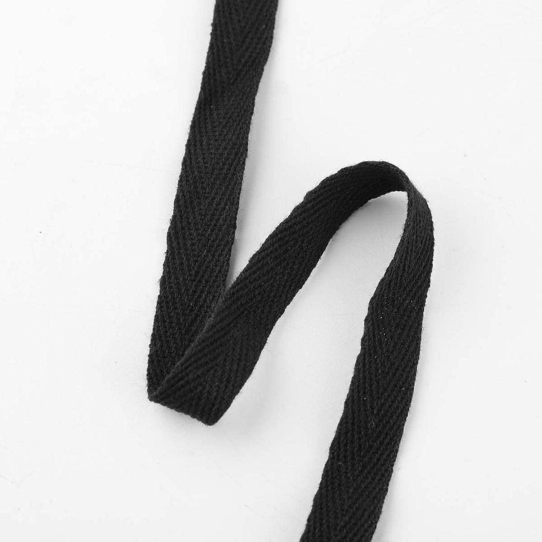 Ruban Sergé 100% coton - Noir