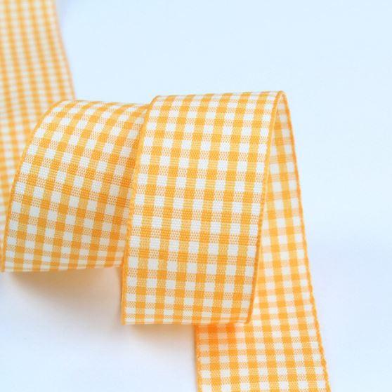 Ruban Vichy- Orange Nectarine