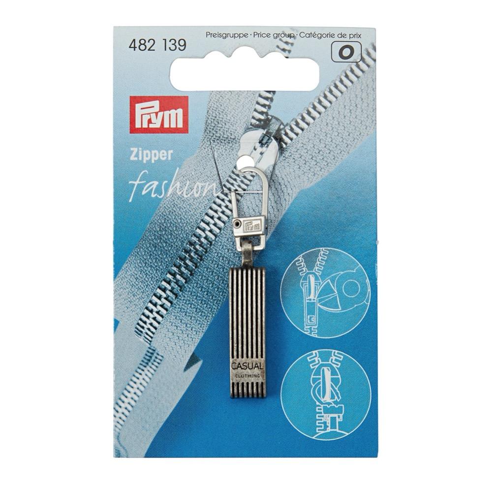 Tirette « Fashion-Zipper », casual, antique silver