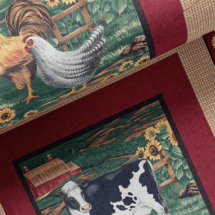 Tissu Coton - Animaux de la Ferme