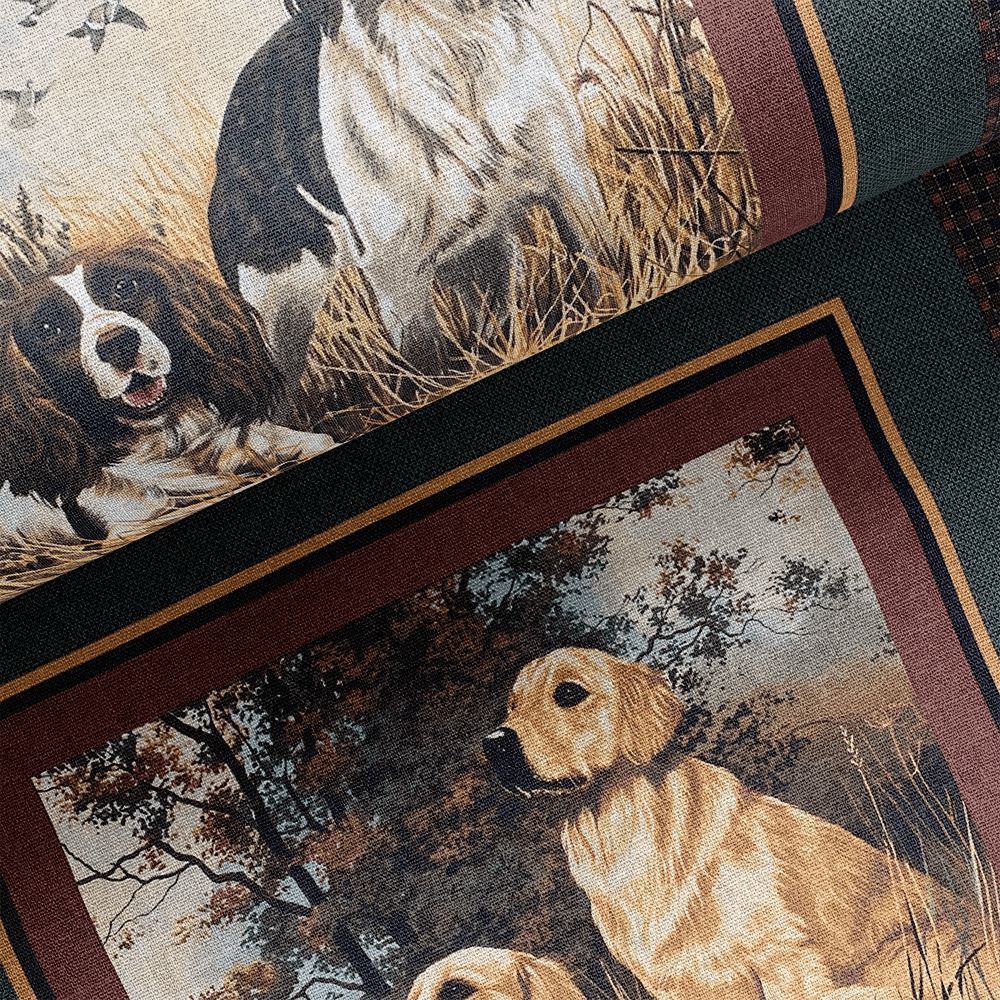 Tissu Coton - CHIENS DE CHASSE