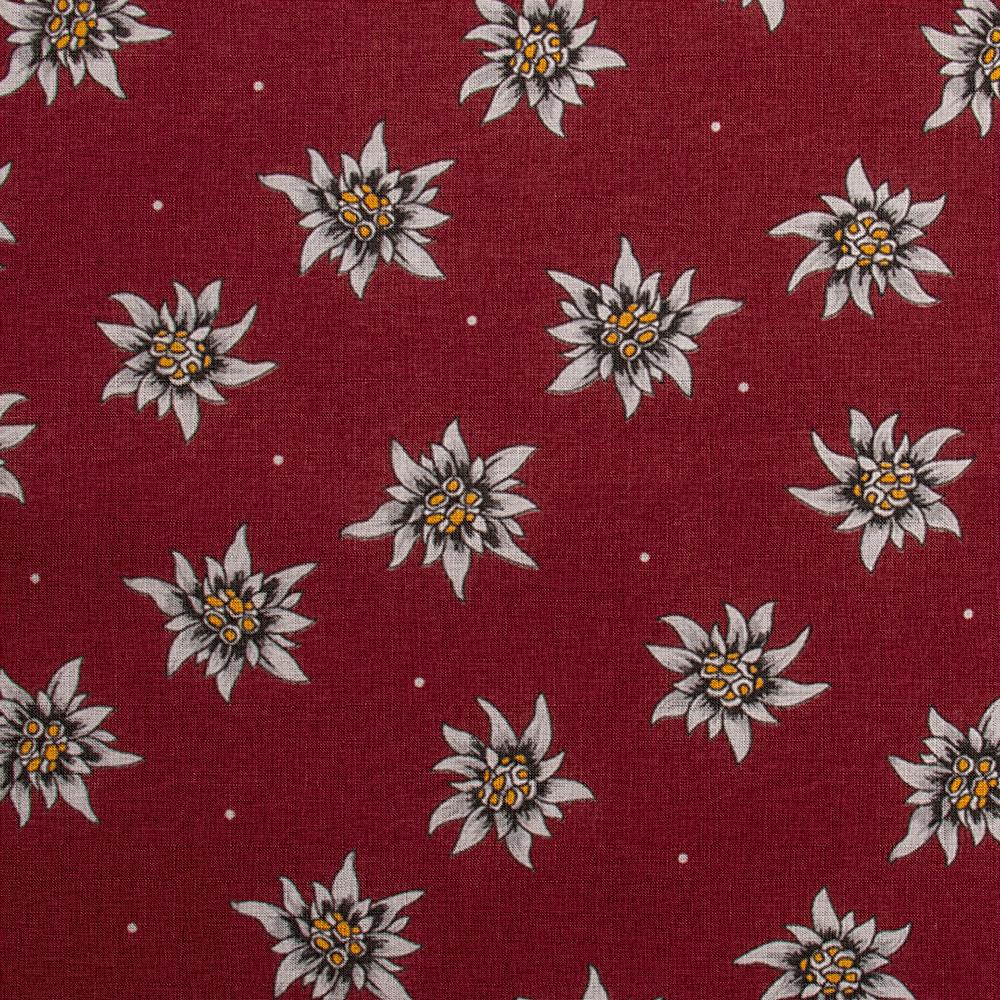 Toile Cirée- Edelweiss Rouge Foncé PVC