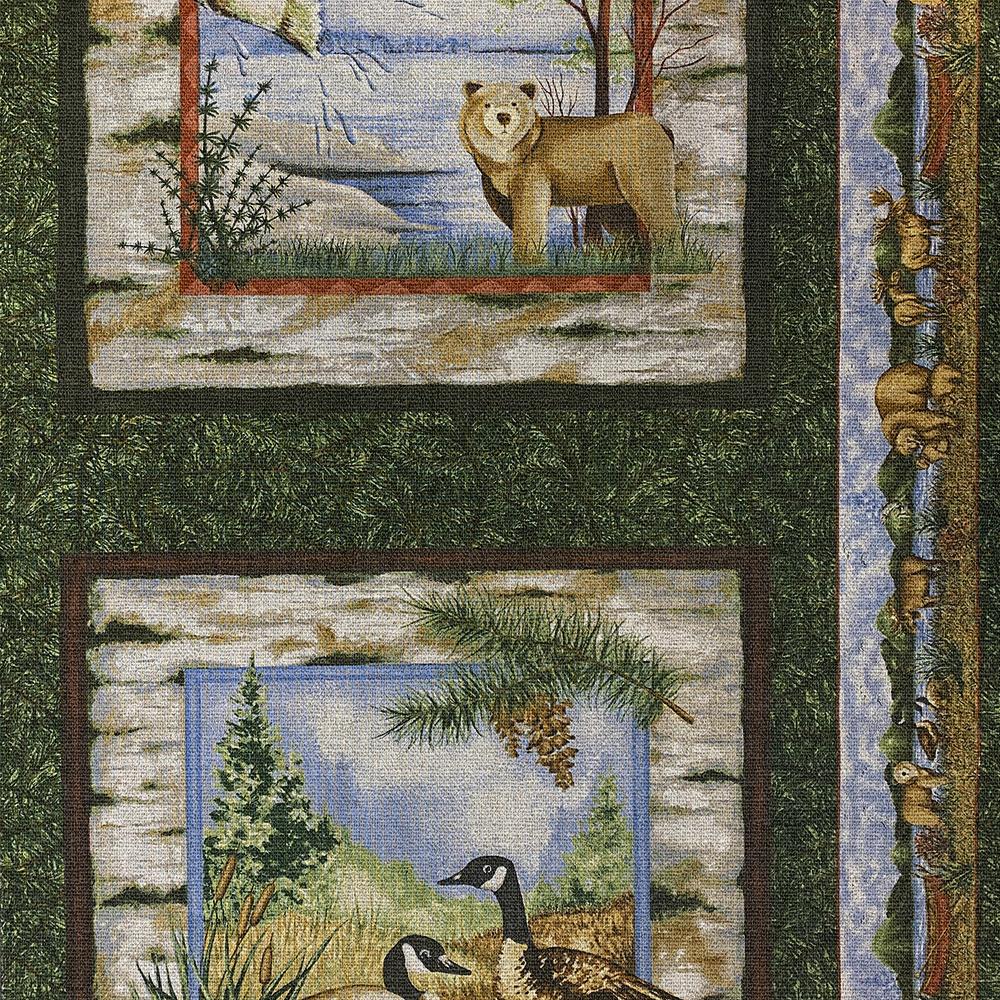 Tissu Coton - Ours et Canards