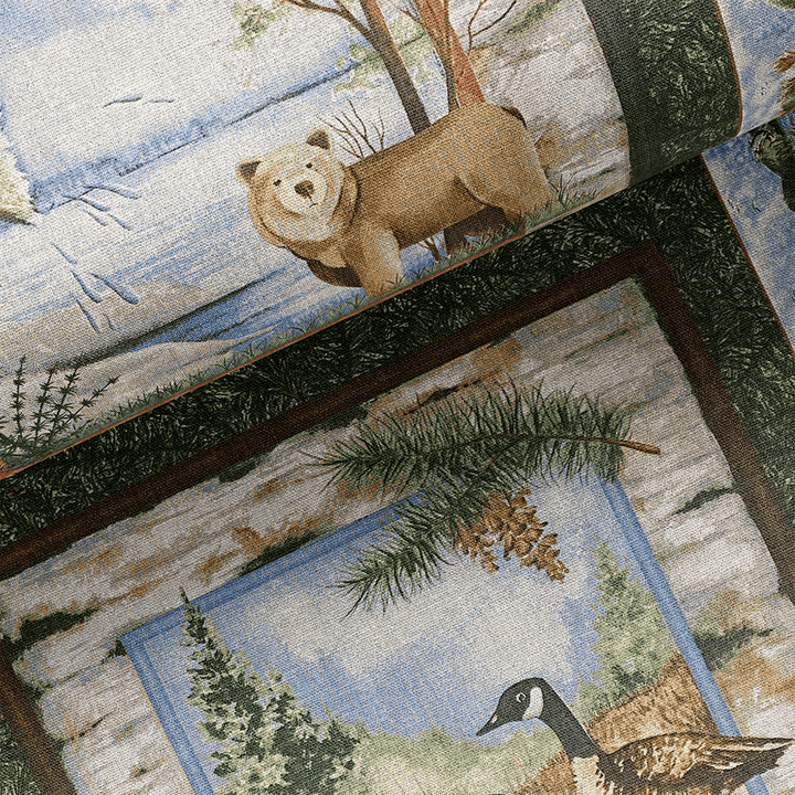 Tissu Coton - Ours et Canards